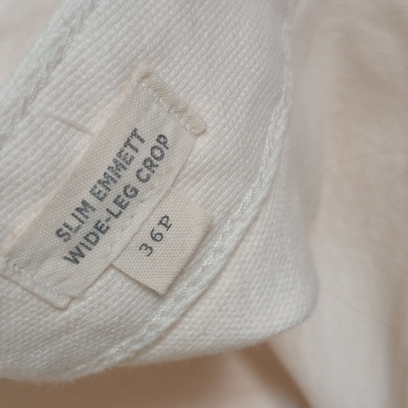 Madewell Slim Emmett Wide Leg Cropped Jeans Off White New - Picture 5 of 6